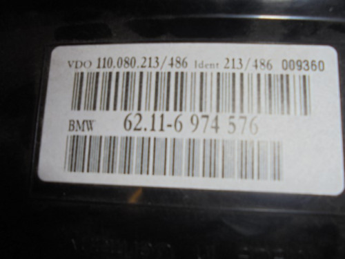 BMW_Instrumentenkombination_uncodiert_Teilenummer_62_11_6_974_576_3_